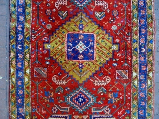 Karaja Runner
Size: 93x325cm
Natural colors, wool on wool, ,made in circa 1910, there are two old repairs at the headends.              