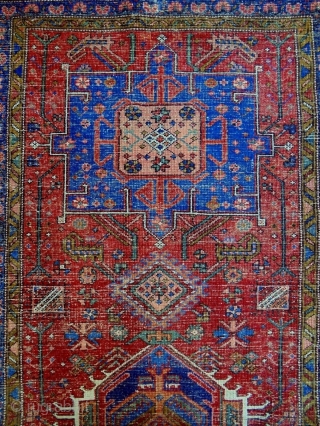 Karaja Runner
Size: 93x325cm
Natural colors, wool on wool, ,made in circa 1910, there are two old repairs at the headends.              