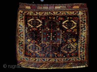 Kamseh Bagface
Size: 83x72cm (2.8x2.4ft)
Natural colors, made in circa 1910, there is one old repair (see pic. 7)                