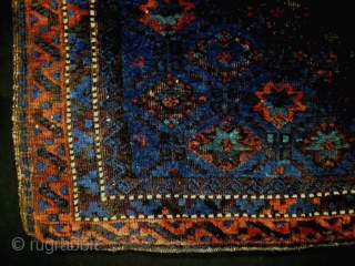 1880 Very Fine Baluch Bagface
Size: 64x56cm (2.1x1.9ft)
Natural colors (except one color at the star pattern is faded)
                