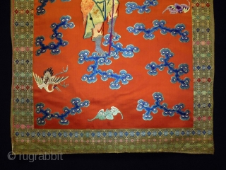 Antique Chinese Textile 
Size: 58x130cm (1.9x4.3ft)
                           