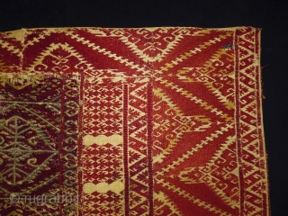 1880 Ottoman Textile Greece Periode
Size: 76x44cm (2.5x1.8ft)
Natural colors, there is silver thread at the middle area                 