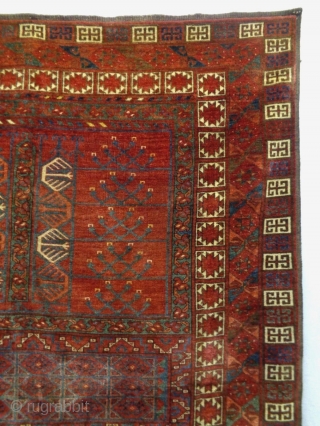 Turkmen Ensi
Size: 140x189cm (4.7x6.3ft)
Natural colors, the condition is good, made in circa 1910                    