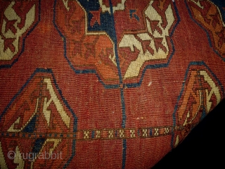 18th Century Super Tekke Fragment
Size: 36x58cm (1.2x1.9ft)
Natural colors                         