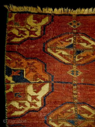 18th Century Super Tekke Fragment
Size: 36x58cm (1.2x1.9ft)
Natural colors                         