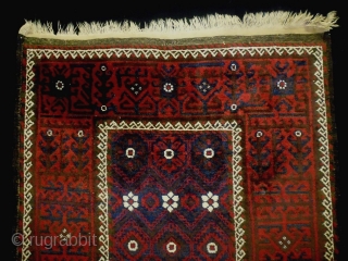 Mint Condition Khorasan Kashmar Baluch Rug
Size: 104x190cm (3.5x6.3ft)
Natural colors, full pile, made in circa 1910                  