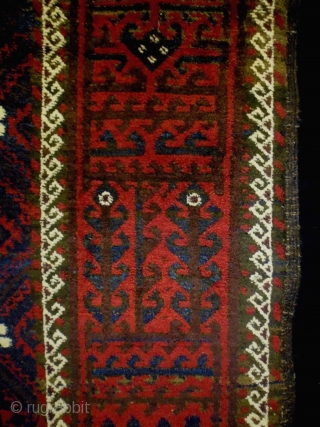 Mint Condition Khorasan Kashmar Baluch Rug
Size: 104x190cm (3.5x6.3ft)
Natural colors, full pile, made in circa 1910                  