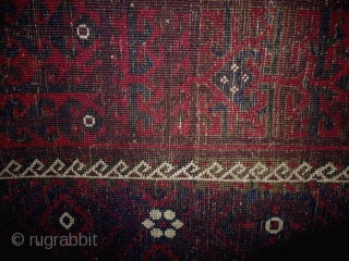 Mint Condition Khorasan Kashmar Baluch Rug
Size: 104x190cm (3.5x6.3ft)
Natural colors, full pile, made in circa 1910                  
