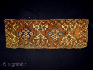 1880 Turkoman Penjerelik fragment
Size: 113x40cm (3.8x1.3ft)
Natural colors                          