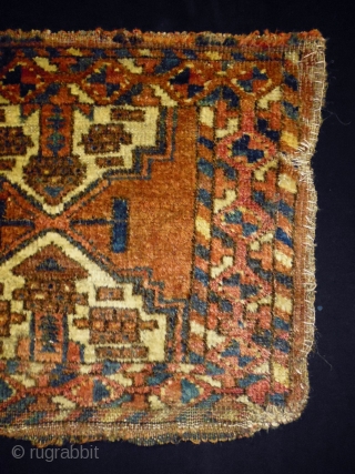 1880 Turkoman Penjerelik fragment
Size: 113x40cm (3.8x1.3ft)
Natural colors                          