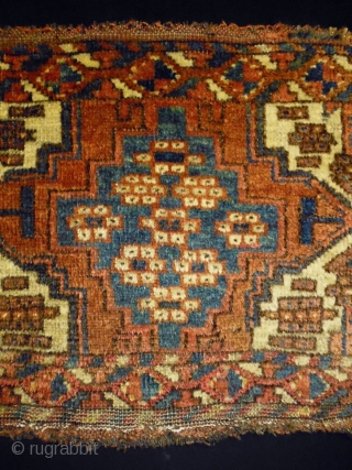 1880 Turkoman Penjerelik fragment
Size: 113x40cm (3.8x1.3ft)
Natural colors                          