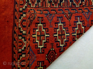 19th Century Fine Turkmen Cuval
Size: 113x74cm (3.8x2.5ft)
Natural colors                         