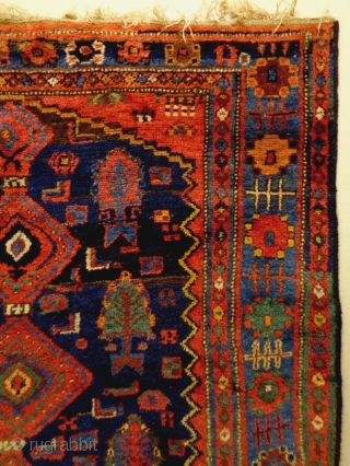 Kurdish Rug
Size: 139x225cm
Natural colors, made in circa 1910, there is an old repair at the bottom headend.                