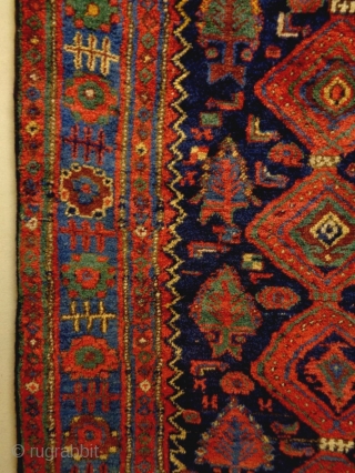 Kurdish Rug
Size: 139x225cm
Natural colors, made in circa 1910, there is an old repair at the bottom headend.                