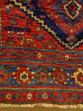 Kurdish Rug
Size: 139x225cm
Natural colors, made in circa 1910, there is an old repair at the bottom headend.                