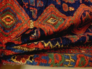 Kurdish Rug
Size: 139x225cm
Natural colors, made in circa 1910, there is an old repair at the bottom headend.                