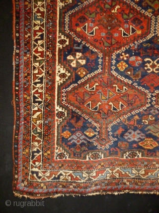 Qasqhay /Kashkuli
Size: 115x150cm (3.8x5.0ft)
Natural colors, circa 90 years old                        