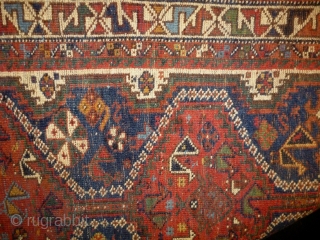 Qasqhay /Kashkuli
Size: 115x150cm (3.8x5.0ft)
Natural colors, circa 90 years old                        