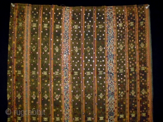 19th Indonesian Textile
Size: 55x107cm (1.8x3.6ft)
Natural colors, it is used to be hanged up                    