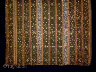 19th Indonesian Textile
Size: 55x107cm (1.8x3.6ft)
Natural colors, it is used to be hanged up                    