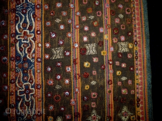 19th Indonesian Textile
Size: 55x107cm (1.8x3.6ft)
Natural colors, it is used to be hanged up                    