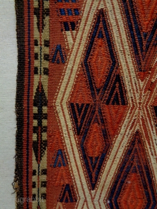 19th Century Caucasian Tent Band Fragment
Size: 30x194cm (1.0x6.5ft) and 30x216cm (1.0x7.2ft)
Natural colors                     