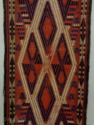 19th Century Caucasian Tent Band Fragment
Size: 30x194cm (1.0x6.5ft) and 30x216cm (1.0x7.2ft)
Natural colors                     