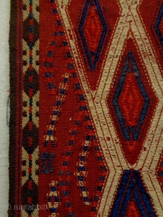 19th Century Caucasian Tent Band Fragment
Size: 30x194cm (1.0x6.5ft) and 30x216cm (1.0x7.2ft)
Natural colors                     