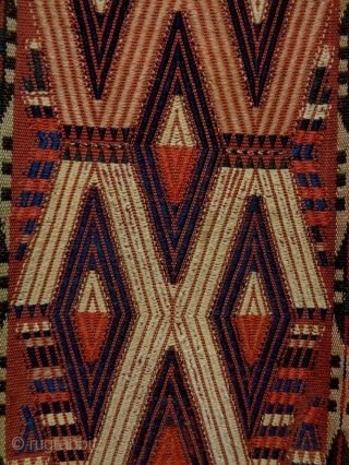 19th Century Caucasian Tent Band Fragment
Size: 30x194cm (1.0x6.5ft) and 30x216cm (1.0x7.2ft)
Natural colors                     