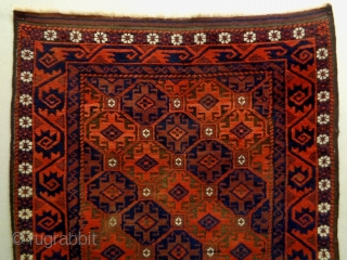 Baluch
Size: 103x178cm
Natural colors, it is used to be hung up, made in period 1910                   