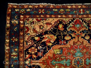 Very Fine Ferahan
Size: 78x66cm (2.6x2.2ft)
Natural colors, made in circa 1910, there are moth bites at some very small areas              