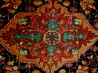Very Fine Ferahan
Size: 78x66cm (2.6x2.2ft)
Natural colors, made in circa 1910, there are moth bites at some very small areas              