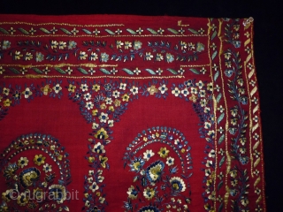 19th Century Persian Textile
Size: 59x51cm (2.0x2.7ft)
Silk                           