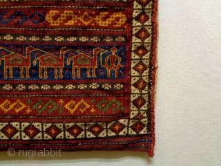 Baluch Soumakh Bag Complete
Size: 55x55cm
Natural colors, circa 80 years old                       