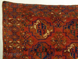 19th Century Turkmen Cuval Fragment
Size: 125x93cm (4.2x3.1ft)
Natural colors                         