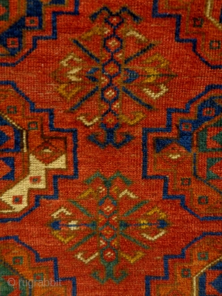 19th Century Turkmen Cuval Fragment
Size: 125x93cm (4.2x3.1ft)
Natural colors                         