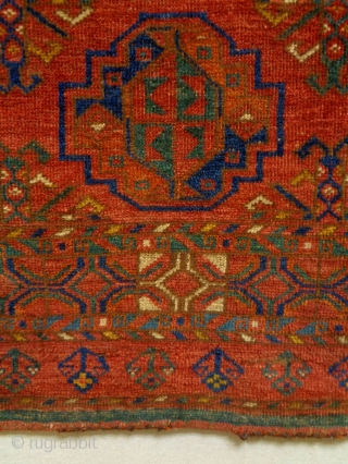 19th Century Turkmen Cuval Fragment
Size: 125x93cm (4.2x3.1ft)
Natural colors                         