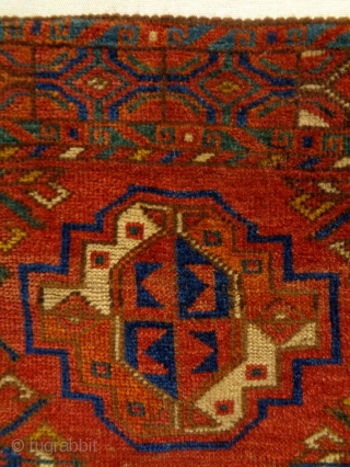 19th Century Turkmen Cuval Fragment
Size: 125x93cm (4.2x3.1ft)
Natural colors                         