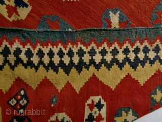 19th Century Nomad Qasqhay Kelim
Size: 140x200cm (4.7x6.7ft)
Natural colors, the condition is good, no repair.                   