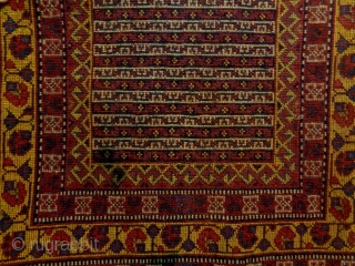 19th Century very Fine Afshar Bagface
Size: 56x45cm
Natural colors, there are two stains.                     