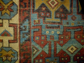 1880 Rare Kazak
Size: 86x145cm (2.9x4.8ft)
Natural colors, there is rare material (see pic. 12)                    