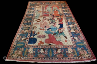 Amazing antique pictorial Kashan rug.
Early 20th century. A true collectors item

Origin: Iran
Size: approx 205 x 130 cm
Condition: Good for it’s age. The rug has some light signs of usage. 
Age: 90 –  ...
