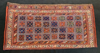 Large Afshar chuval sumak technique 1900 circa all good natural colors and perfect condition 147x78cm                  