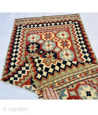 Very fine antique Qashqai kilim,size140x80cm in very good condition.wool on wool                      