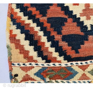 Beautiful Shahsevan Kilim bag circa 1880 all good natural colors and perfect condition size 47x44cm                  
