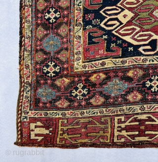 Shahsevan soumac bagface circa 1870 all good natural colors. woven with silver thread in the center,very good condition,size 54x62cm              