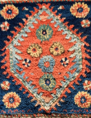 shahsevan bagface 1880 circa first quality of wool and colors, perfect conditional•••size 60x57cm	                    