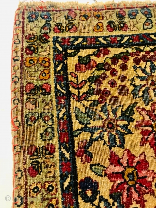 small Kerman laver 1880 circa,size 54x38cm                           