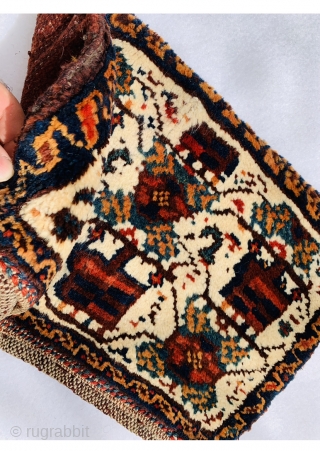 Antique Shiraz (Lori) bag circa 1900 all good colors and condition size48x40                     