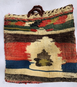 Lori Qashqai Gabbeh chanteh circa 1900.size 28x26cm                          